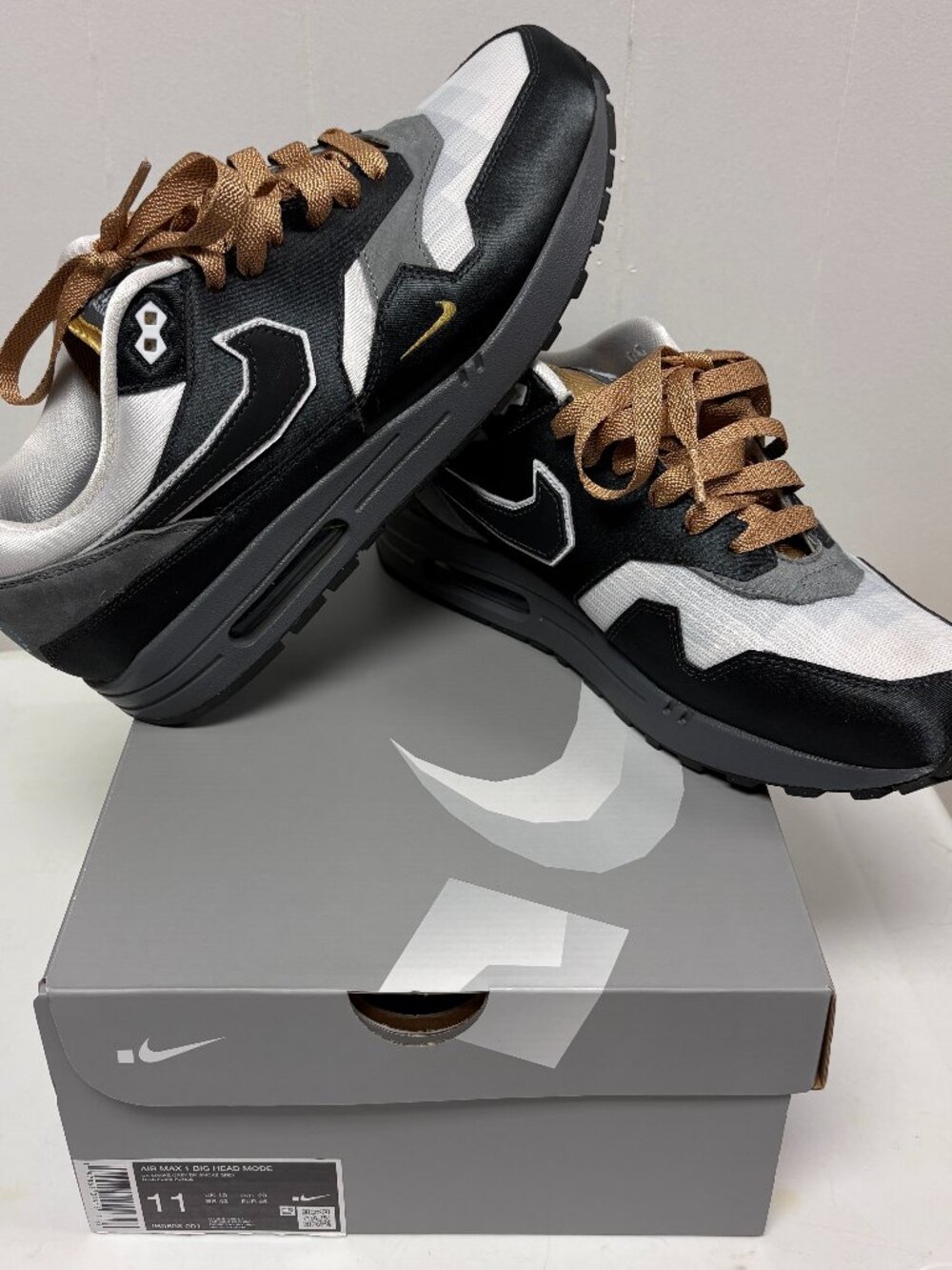 Nike Air Max 1 .SWOOSH Big Head Mode (IB9898-001), Size 11 (Read description!)